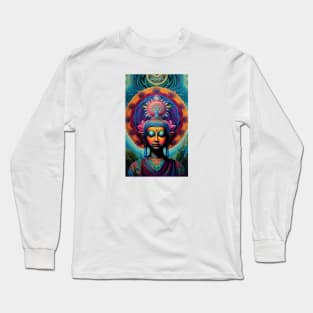 Buddha tree of life mandala Long Sleeve T-Shirt